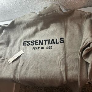 Fear of God Essentials Light Gray Hoodie